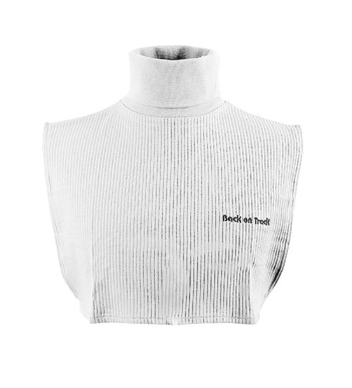 Back on Track Neck Cover with Dickey Bib - White